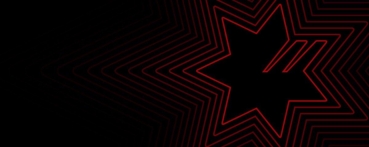 NAB red star logo on black background
