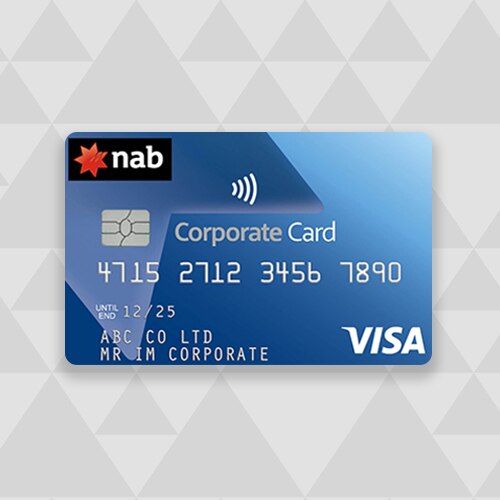 NAB Corporate card with grey background