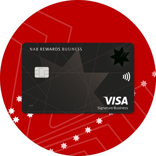NAB Rewards Business Signature card image with grey background